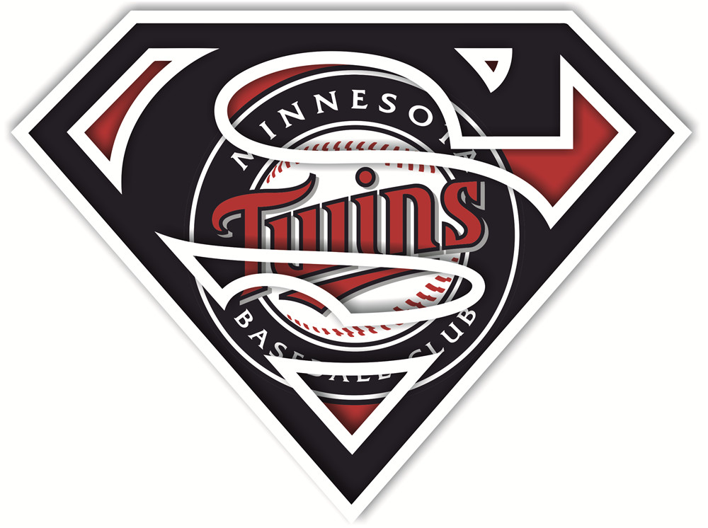 Minnesota Twins superman logos iron on heat transfer